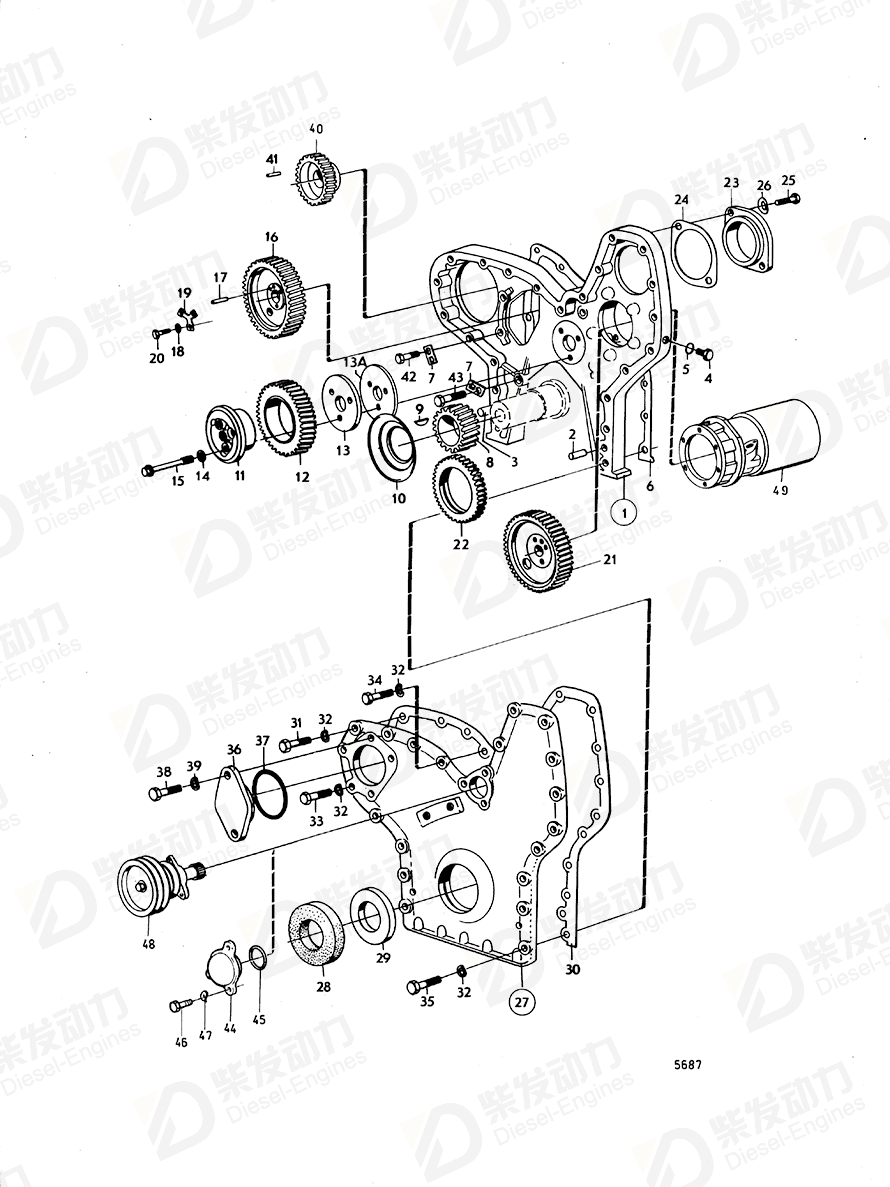 volvo penta Gear, SEA WATER PUMP 820957 Drawing volvo penta Gear, SEA WATER PUMP 820957 Drawing